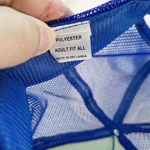 Vintage Funny Liquor Trucker Hat Cap Mesh Snapback Blue "I Drink" - Picture 8 of 8